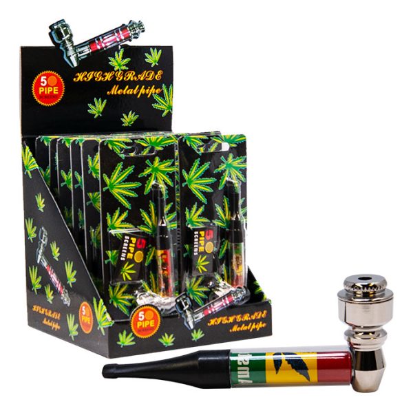 Assorted Rastafarian Musician 4 Inches Metal Pipe