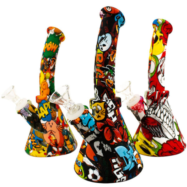 9" Silicone Beaker Water Pipe - Image 2