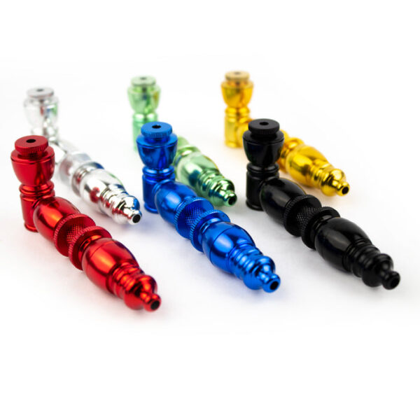 4" Solid Color Metal Hand Pipe - Image 3