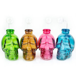 4" Heavy Glass Skull Oil Burner Bubbler Water Pipe