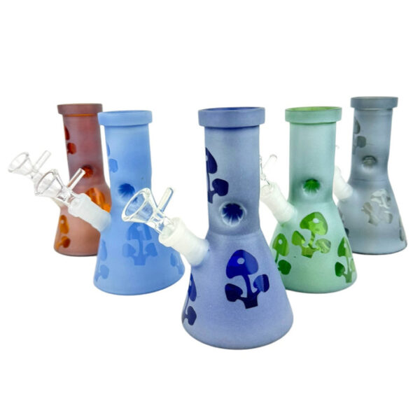6" Vase Mushroom Pattern Beaker Water Pipe - Image 5