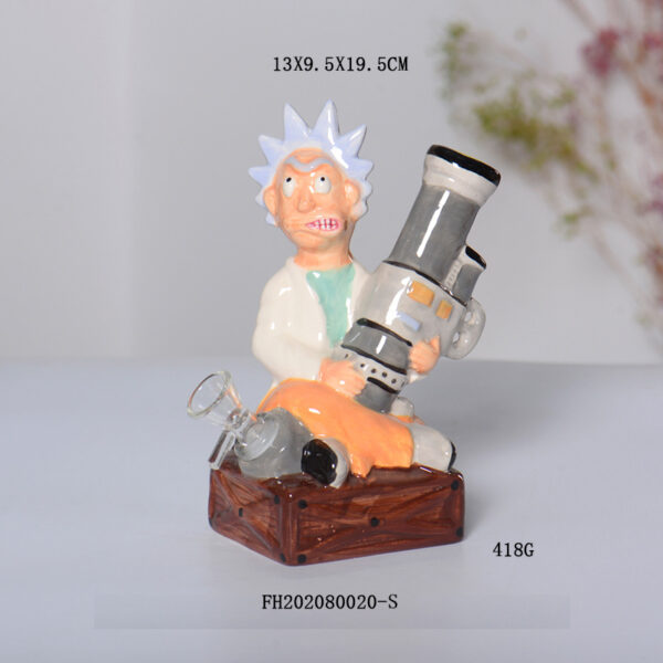 9" Various Shapes Novelty Ceramic Water Pipe - Image 7