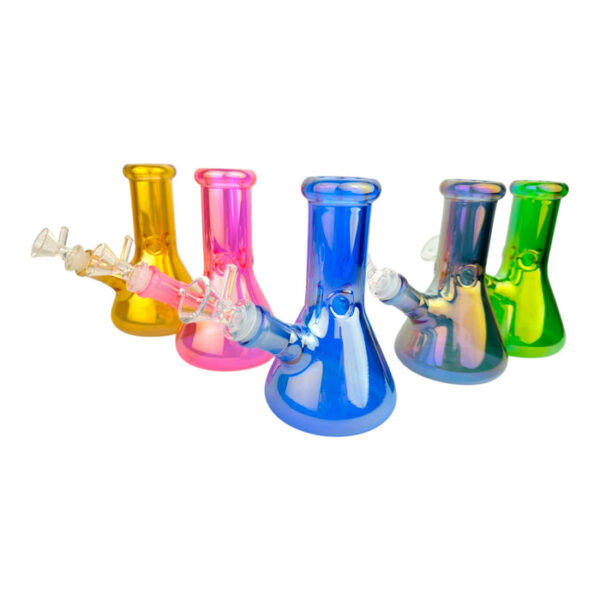 6" Mini Color Glass Beaker Water Pipe - Image 2