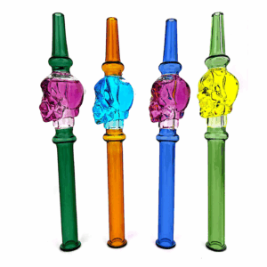 7" Glass Skull Glass Nectar Collector