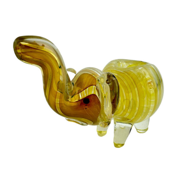4.5" Spiral Elephant Fume WigWag - Glass Hand Pipe - Image 5