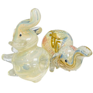4.5" Spiral Elephant Fume WigWag - Glass Hand Pipe