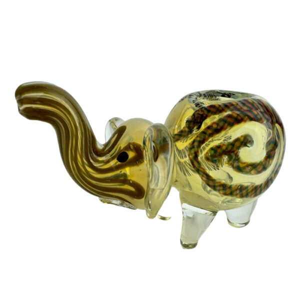 4.5" Spiral Elephant Fume WigWag - Glass Hand Pipe - Image 4
