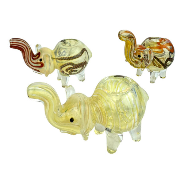 4.5" Spiral Elephant Fume WigWag - Glass Hand Pipe - Image 3
