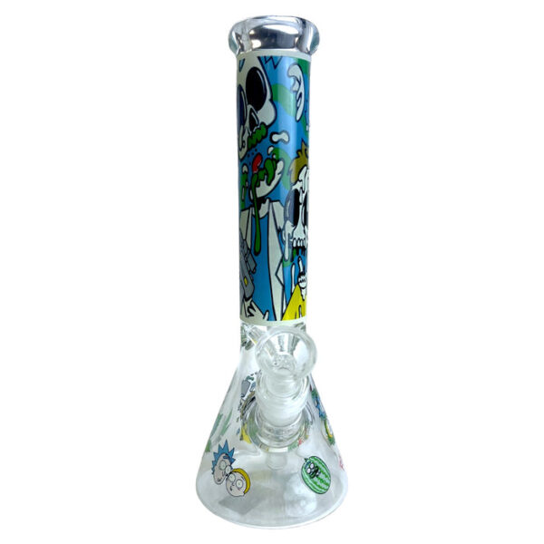 10.5" RM Glow In The Dark Beaker Glass Water Pipe - Image 3