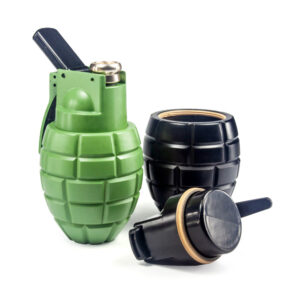 Hand grenade-shaped weed grinder