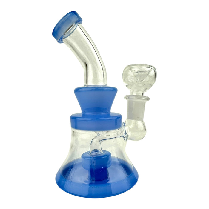 5.5" Color Clear Hourglass Water Pipe - Image 3