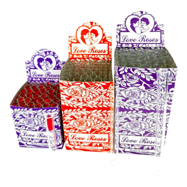 Love Roses Thick Glass Tube 36pc Display Box - Image 4