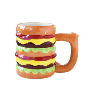 5" Double Cheeseburger Hamburger Novelty Mug Pipe