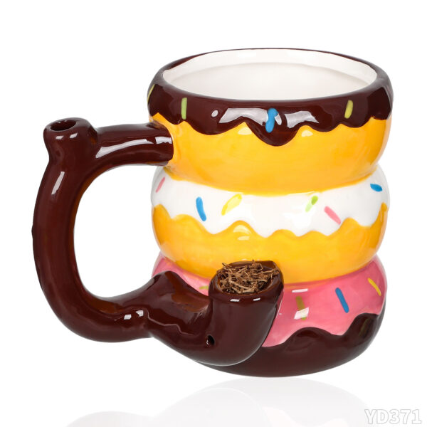 5" Double Cheeseburger Hamburger Novelty Mug Pipe - Image 3