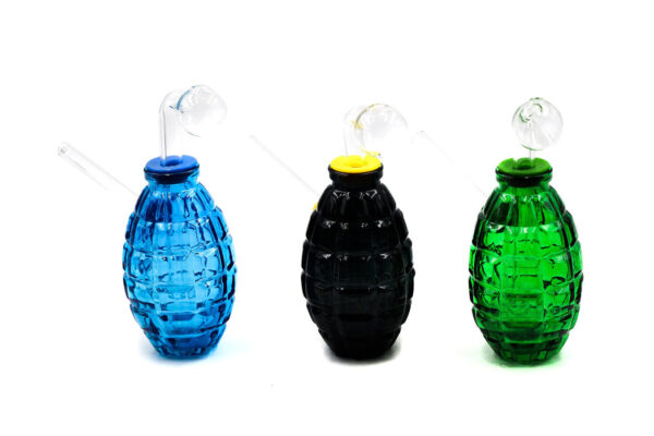 6" Grenade Oil Burner Bubbler Water Pipe - Image 2