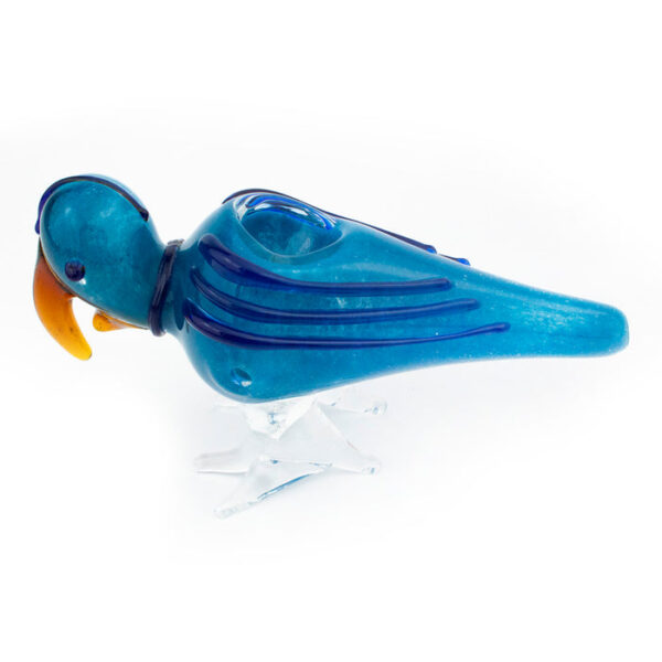 5.5" Parrot Bird Glass Hand Pipe - Image 6