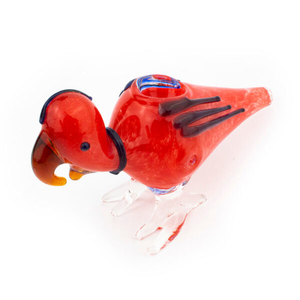 5.5" Parrot Bird Glass Hand Pipe - Image 4