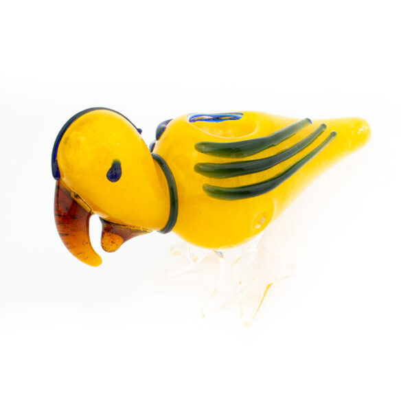 5.5" Parrot Bird Glass Hand Pipe - Image 2