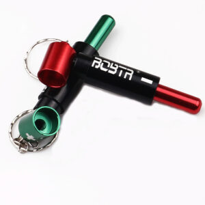 Detachable Portable Keychain Battery-shape Metal Hand Pipe