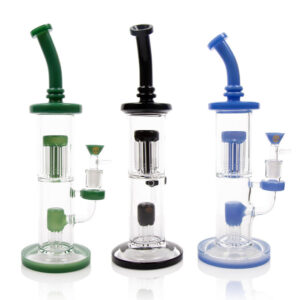 12" Toxic Double Tree Perc Rig Water Pipe