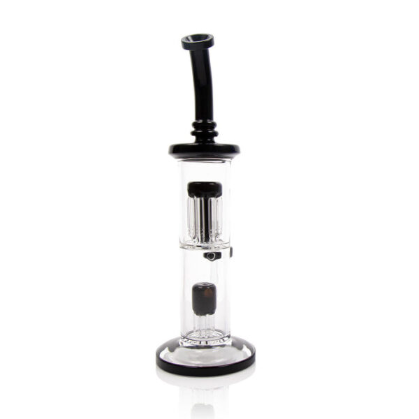12" Toxic Double Tree Perc Rig Water Pipe - Image 2