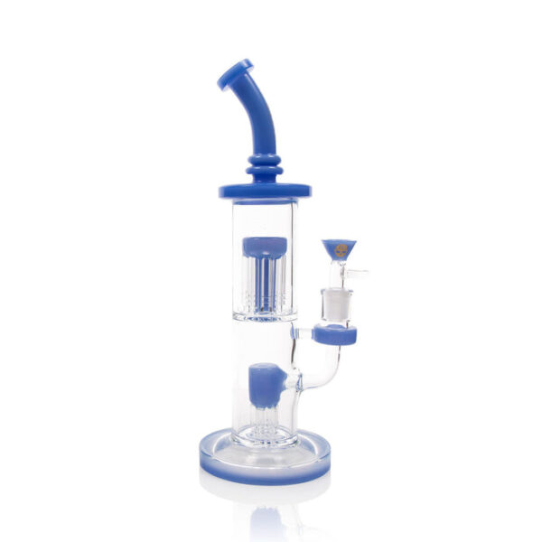 12" Toxic Double Tree Perc Rig Water Pipe - Image 4