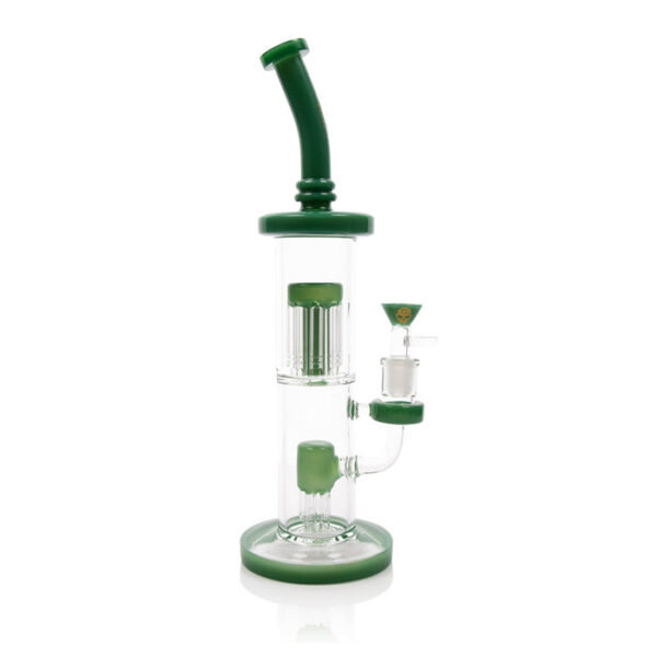 12" Toxic Double Tree Perc Rig Water Pipe - Image 3