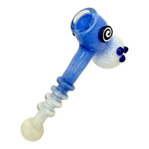 8" Frit Hammer w Button Rings Glass Hand Pipe