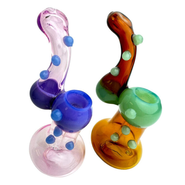 6.5" Seven Bumps Bubbler Glass Hand Pipe - Image 7