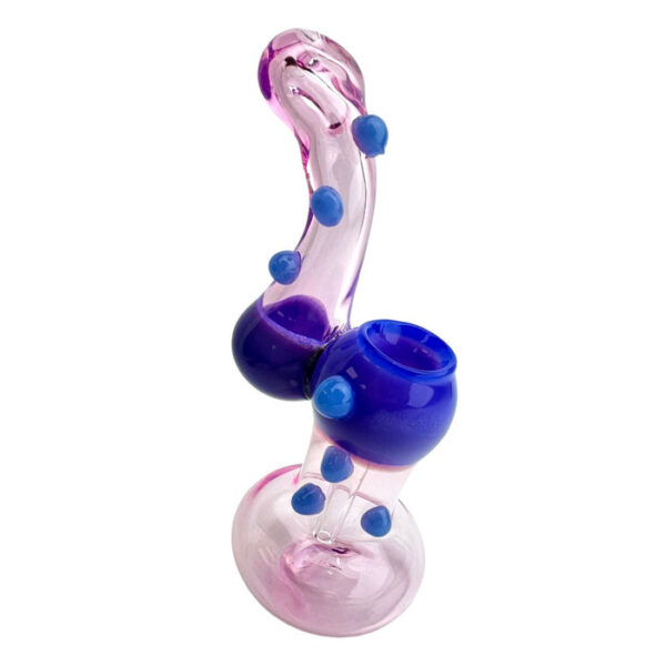 6.5" Seven Bumps Bubbler Glass Hand Pipe - Image 6