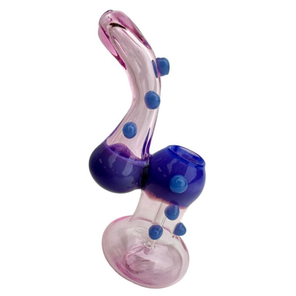 6.5" Seven Bumps Bubbler Glass Hand Pipe - Image 4