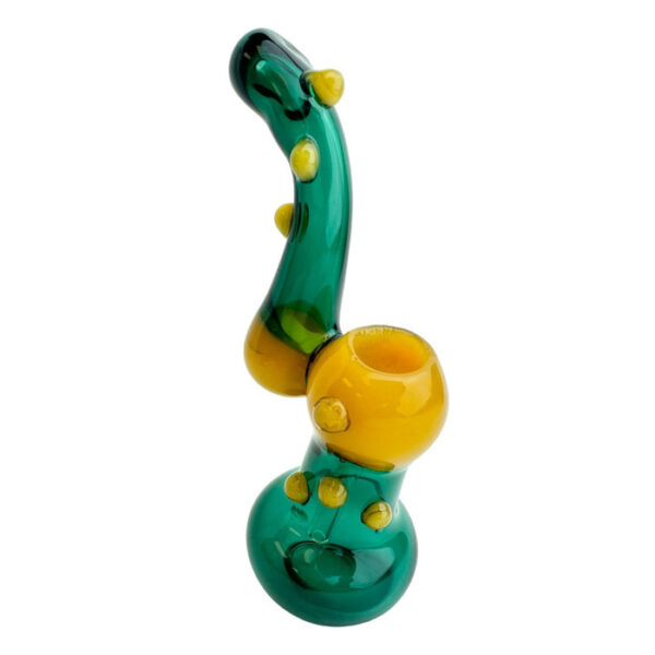 6.5" Seven Bumps Bubbler Glass Hand Pipe - Image 2