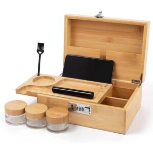 The Higher Society Smokers Hot Box - Natural Wood