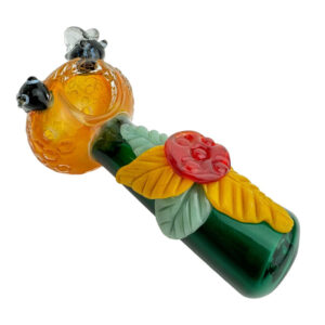 5" Honey Bee Hive Glass Hand Pipe
