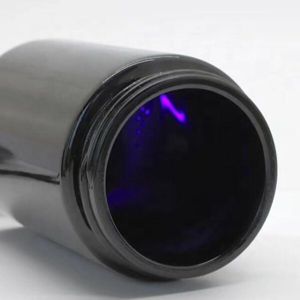 Natural UV Violet Black Glass Storage Cannabis Jars - Image 4