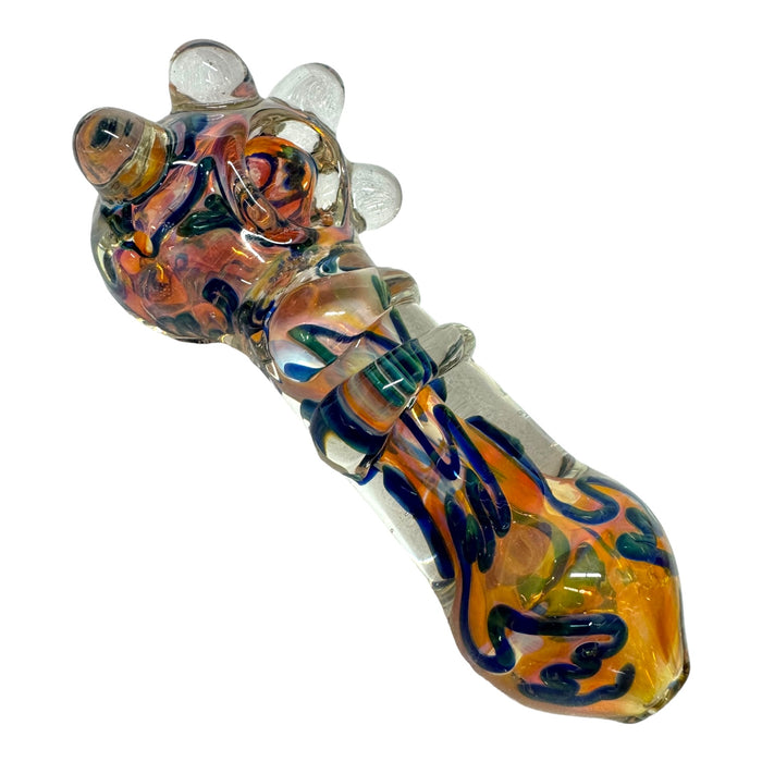 7" Big Fumed Wigwag Glass Hand Pipe - Image 2