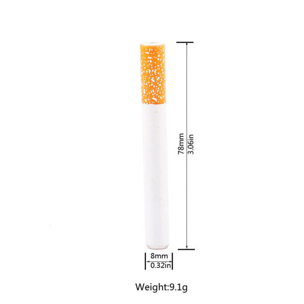 78mm Metal Aluminum Alloy Cigarette-shaped Portable Pipe - Image 2