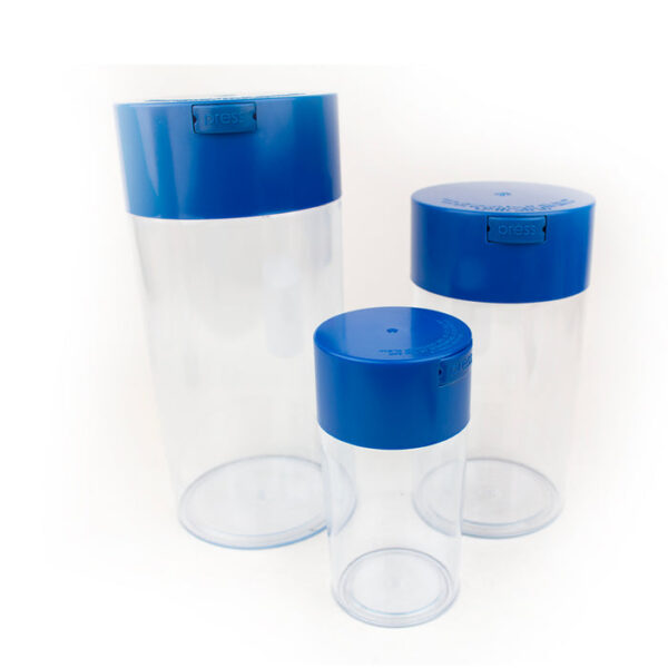 Acrylic Plastic Storage Jar - Assorted colors Lid Clear Bottom - Image 5