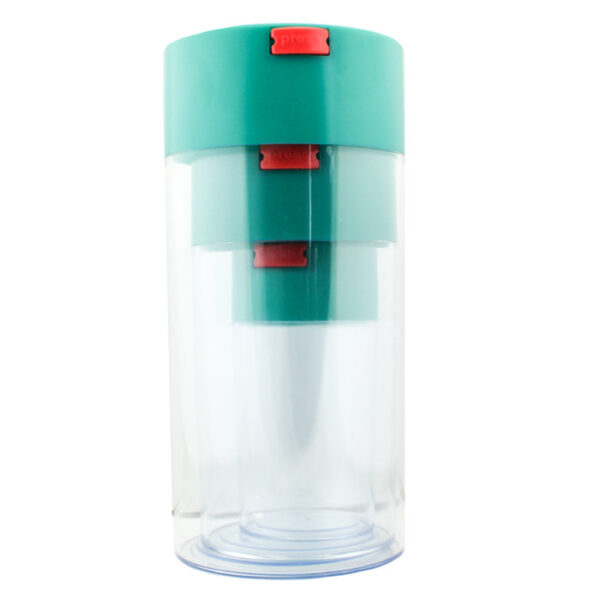 Acrylic Plastic Storage Jar - Assorted colors Lid Clear Bottom - Image 2