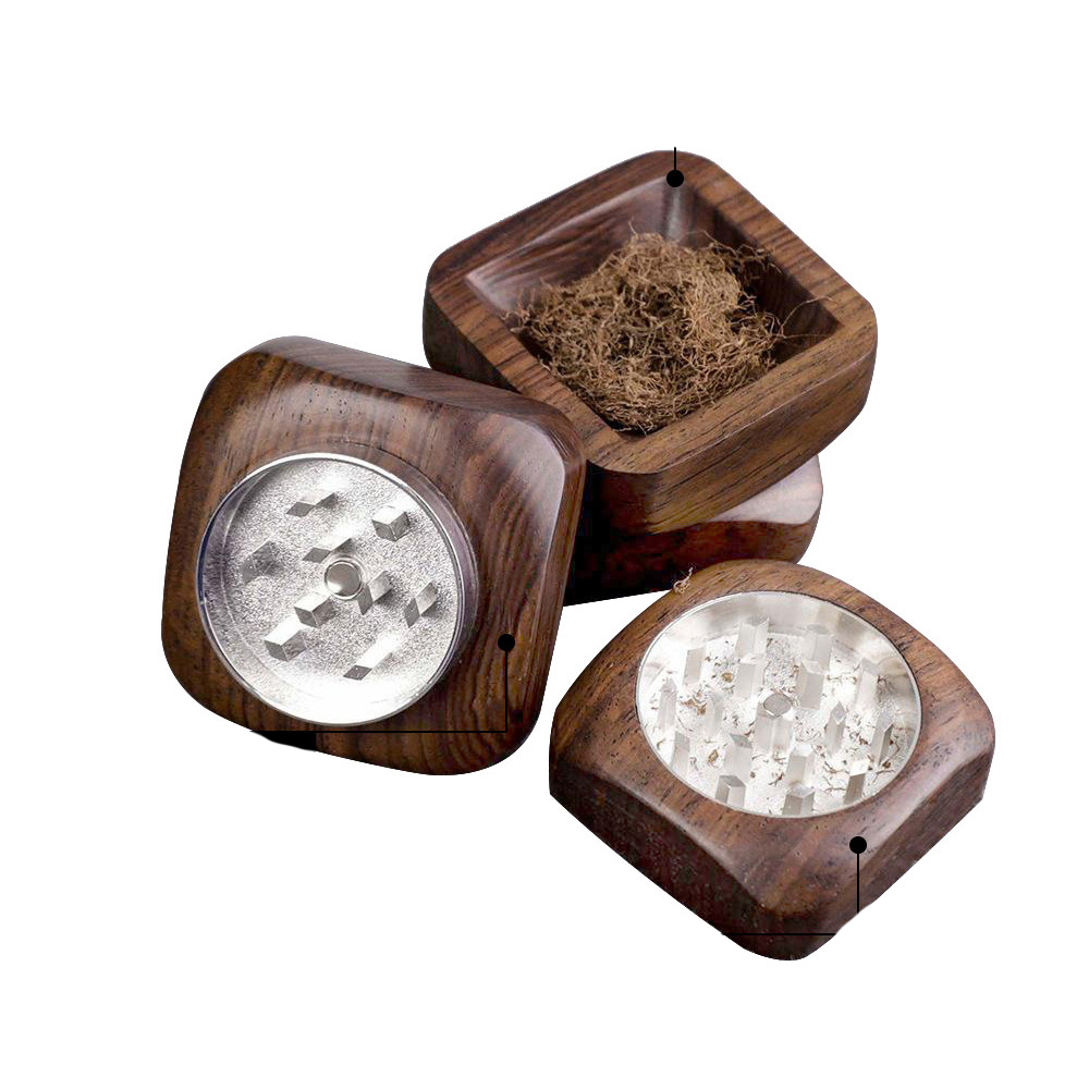 Wooden Herb Grinder 2 Part