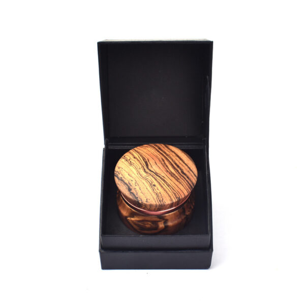 Walnut Wooden Herb Grinder 62MM 4 Parts - Image 2