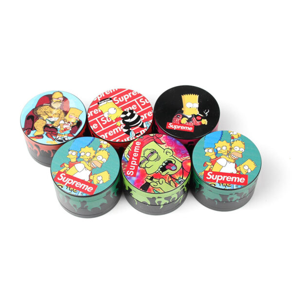 Wholesale SP 4 Part Stickers Zinc Grinders - Image 2