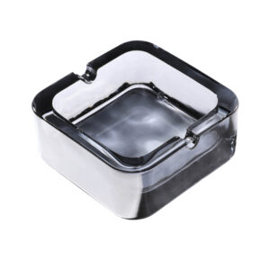 Square crystal glass ashtray