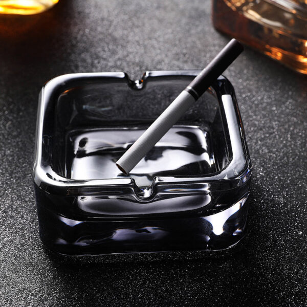 Square crystal glass ashtray - Image 4